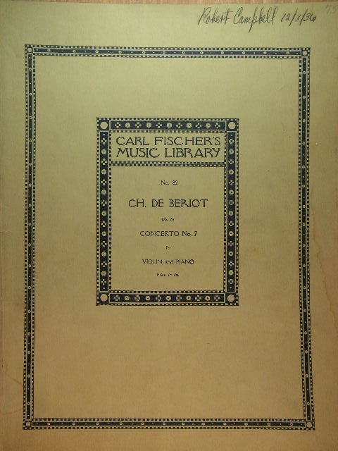 Image for Concerto No. 7 (for violin) Op. 76