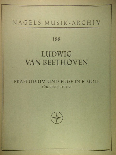 Image for Prelude and Fugue in E minor for String Trio