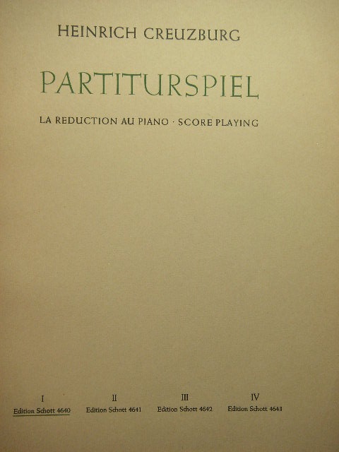 Image for Score Playing (4 vol.)
