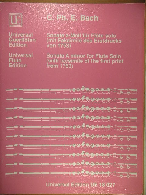 Image for Sonata in A minor for Flute (Woq 132)