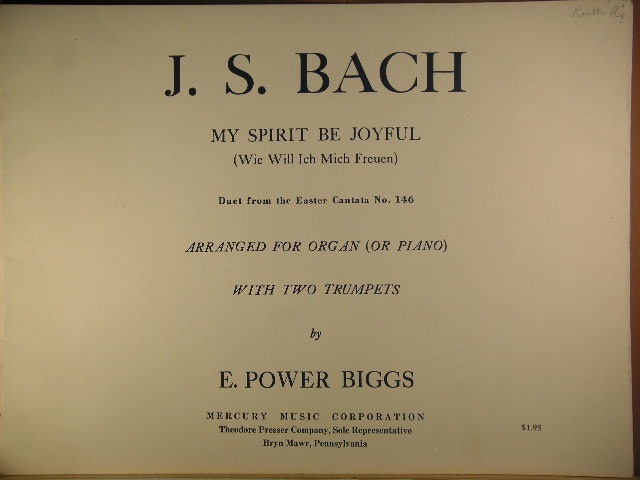Image for My Spirit Be joyful (Easter Cantata No. 146)