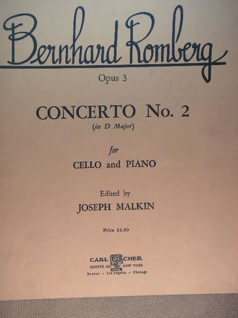Image for Concerto No. 2 for Cello and Piano Op. 3