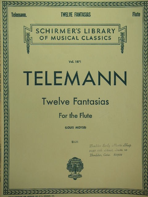Image for Twelve Fantasias for the Flute
